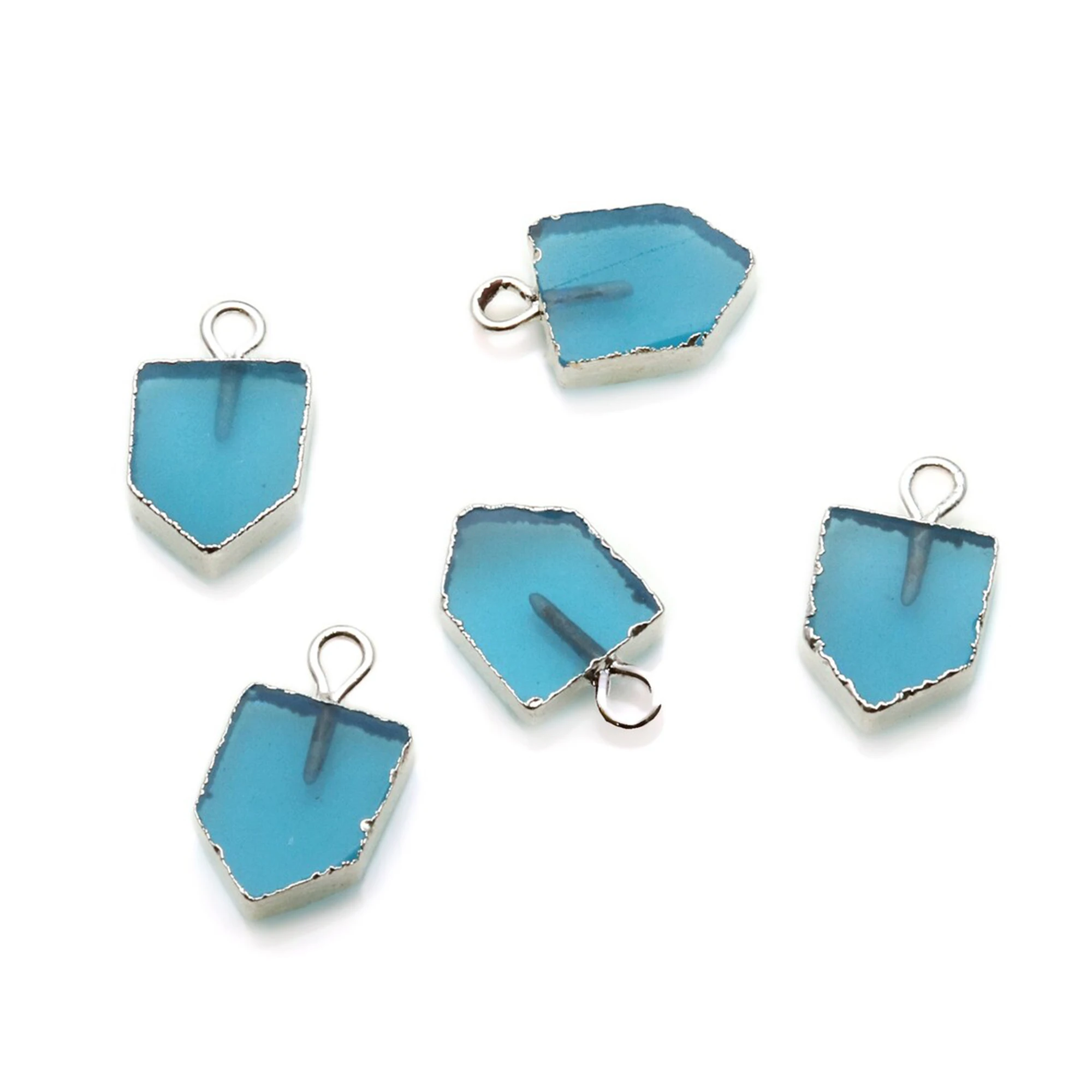 24K Gold Electroplated DIY Bail Pentagon Shape Gemstone 16x9 MM Connector for Jewelry Making Charms Supply from Wholesaler