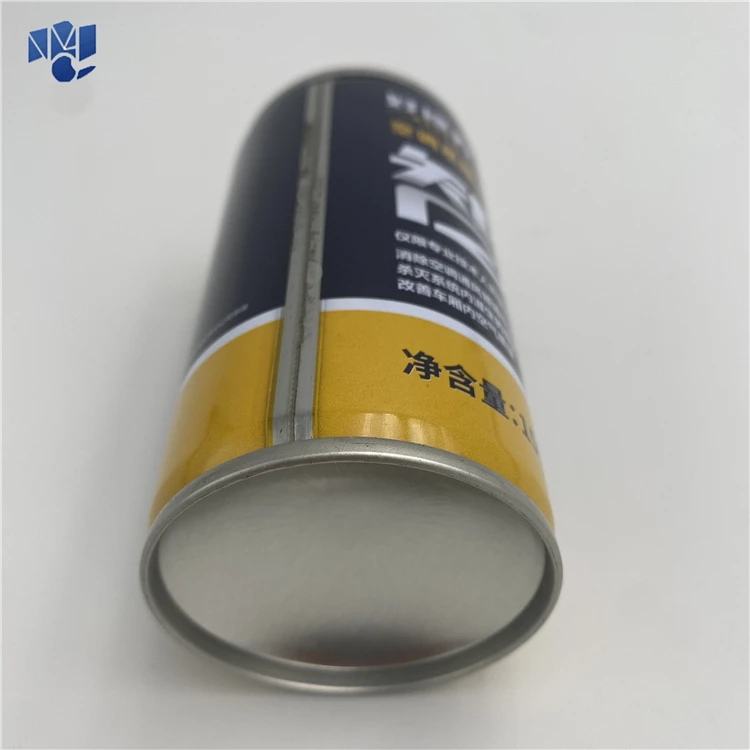 Superior Quality empty black and gold tin hair spray gas air freshener threaded pump aerosol cans trade wholesale 52mm