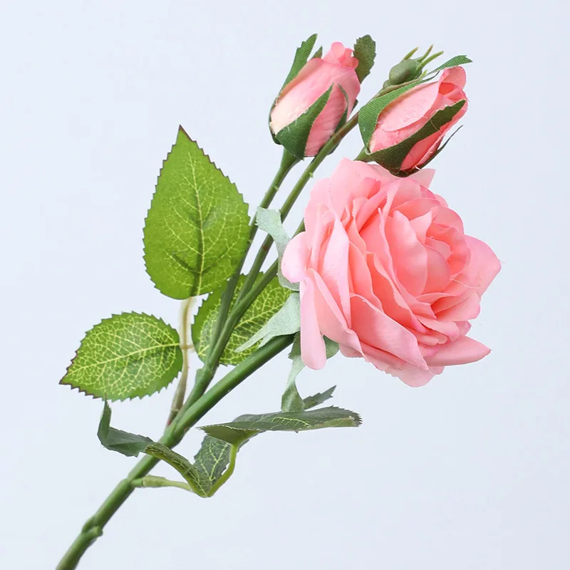 Realistic Design Artificial Flower Mini Roses Artificial Flower Real Touch Rose Wedding Flowers Decorations Artificial Rose