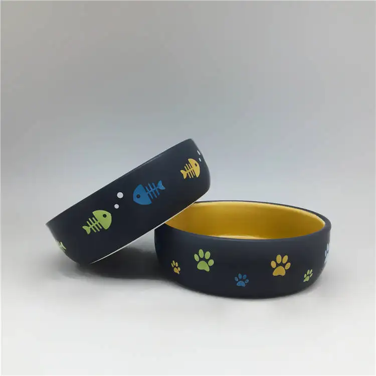 Personalized pet bowls feeders multiple sizes ceramic pet dog bowl luxury ceramics cat dog bowl