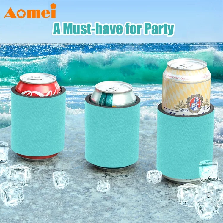 AOMEI Customized Slap Wrap can cooler 4 in 1 Universal Sublimation Blank Neoprene Beer Bottle Slap Wrap Cans Cooler Coozy Holder