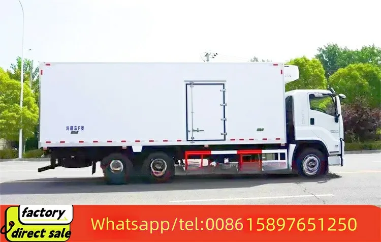 Japan Isuzu 6*4 10 wheels 20ton 30ton refrigerated van truck cooling van refrigerator truck box for sale