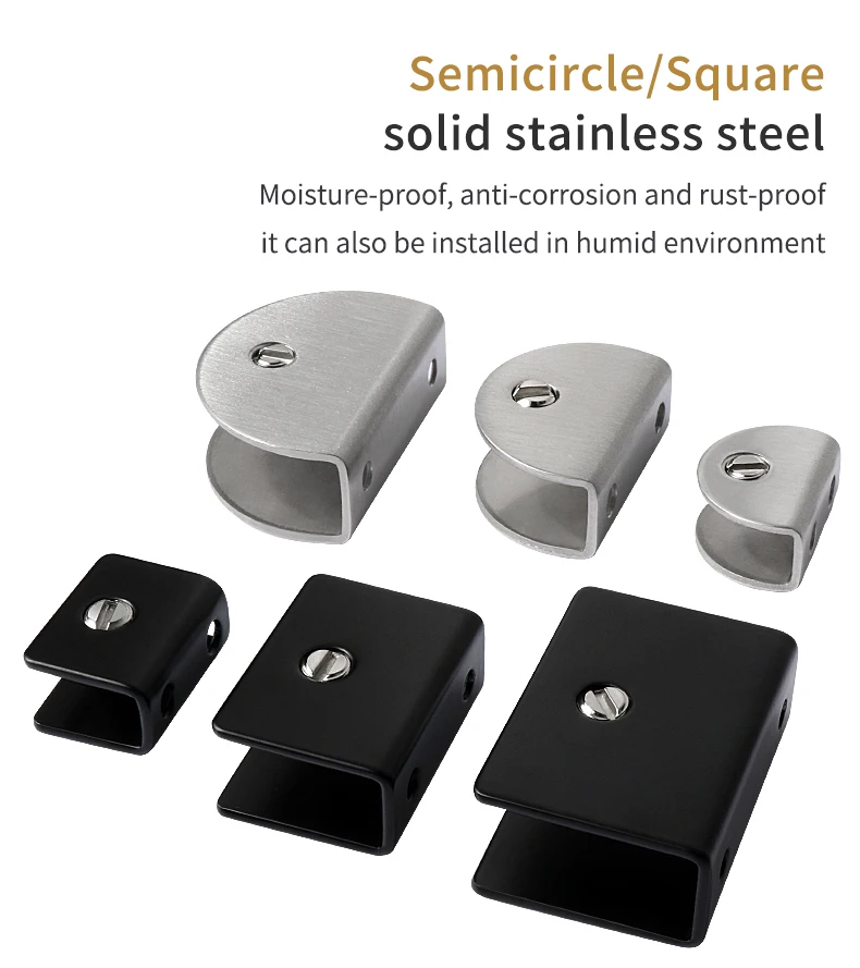 Jinnate Glass Clip Stainless Steel Glass Clamps Metal Glass Clamp