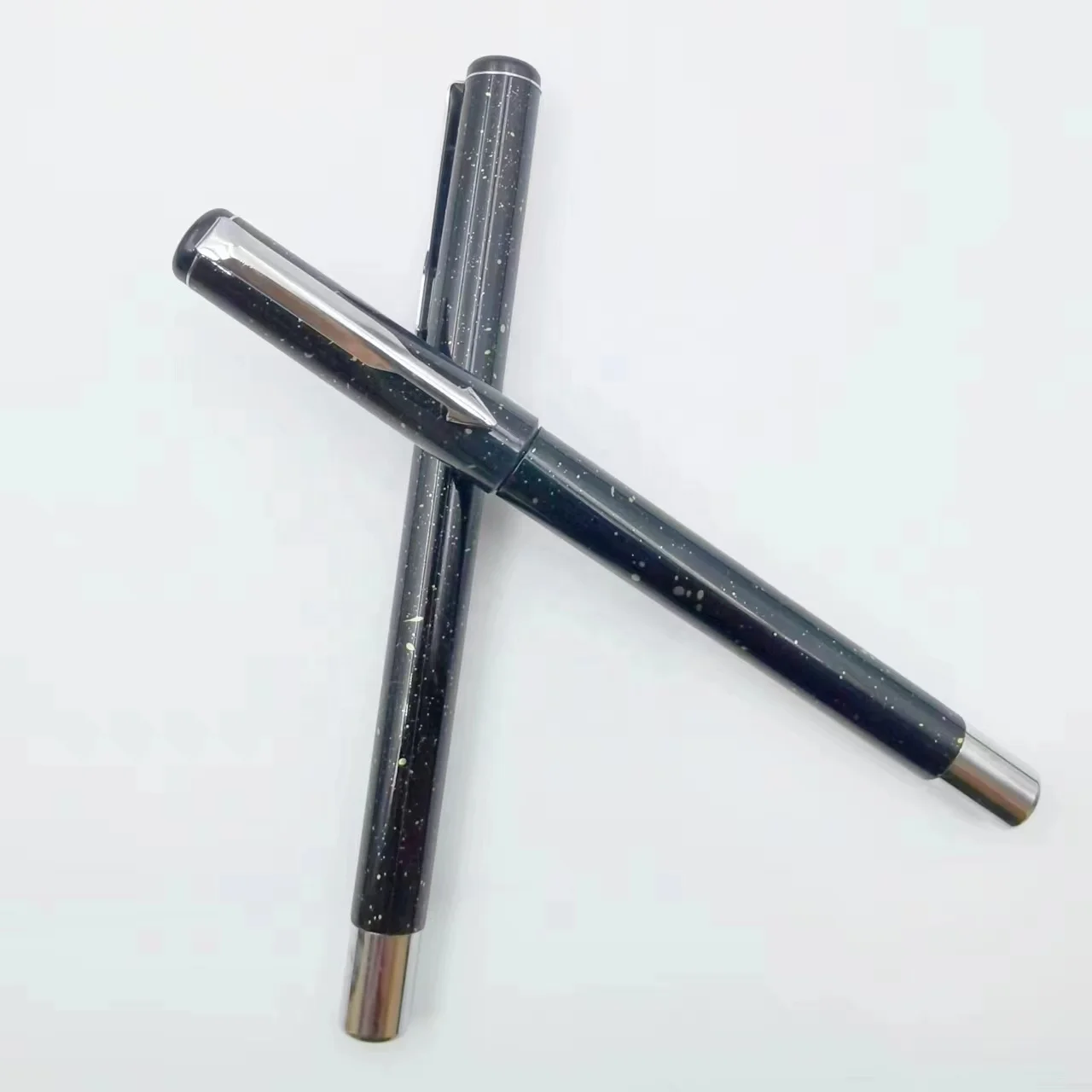 good price metallic pocket hook pen plastic cap pen bulk