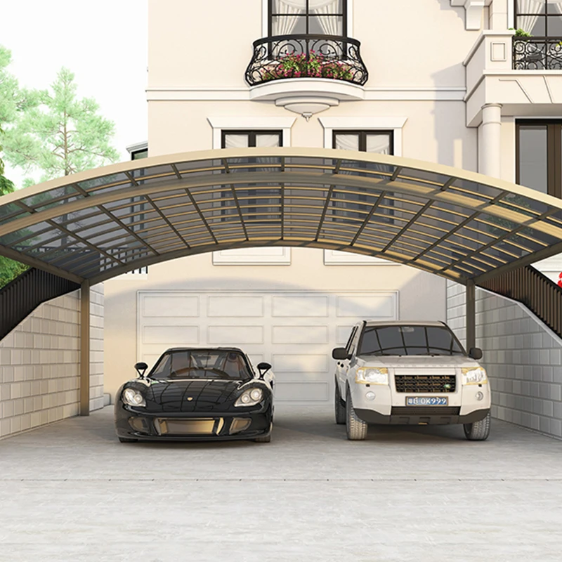 Factory Direct Customized Aluminum Carport Shelter Polycarbonate Canopy For 2 Cars Pergola for Garage