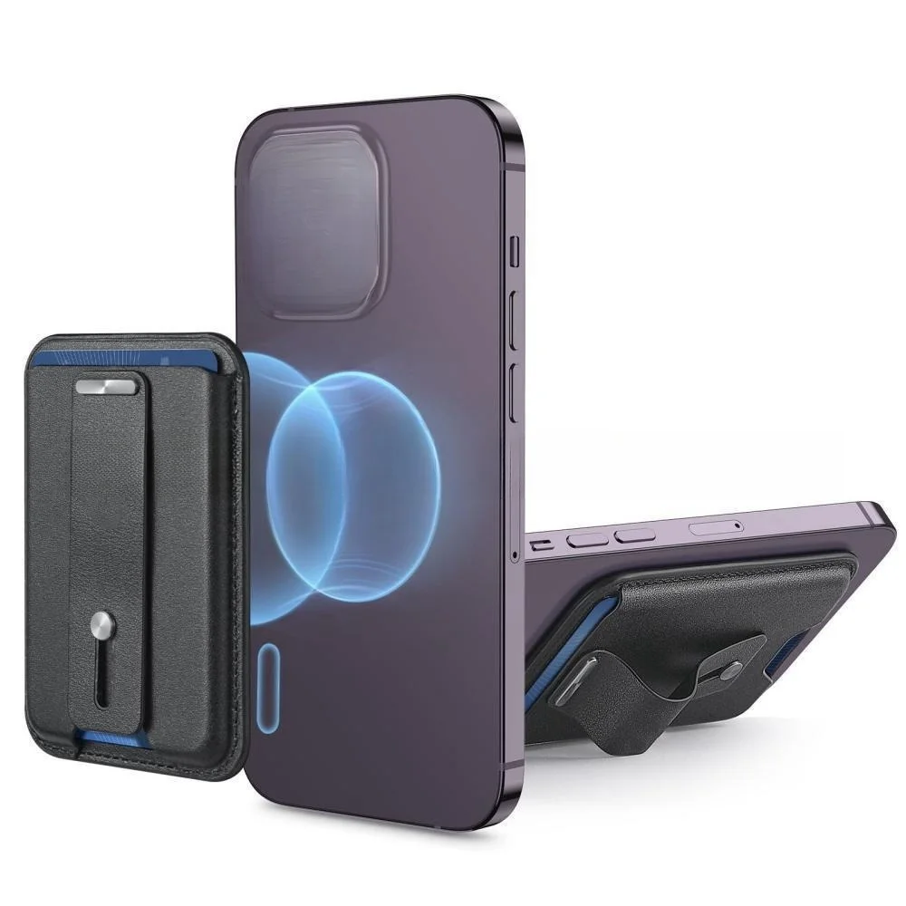 Magnetic Wallet with Grip Card Wallet Holder Phone Grip Card Holder with Phone Stand For Apple iPhone 12 13 14  15 PRO MAX