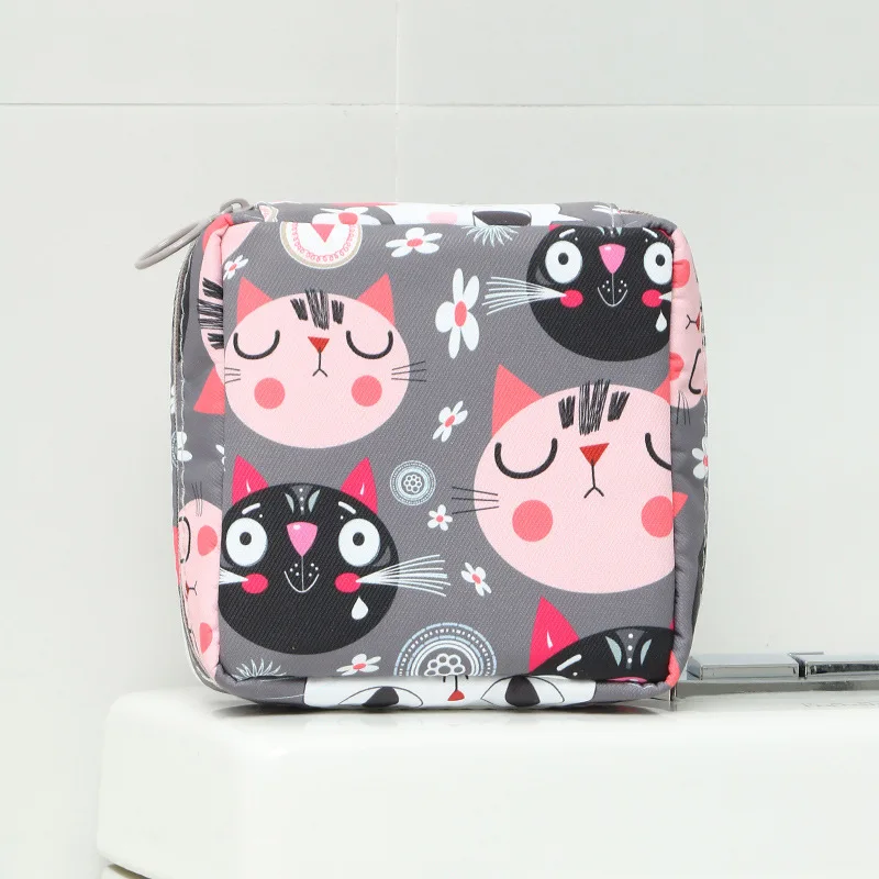 Wholesale cute girl sanitary napkin storage bag Tampons organization storage bag cosmetic makeup storage bag