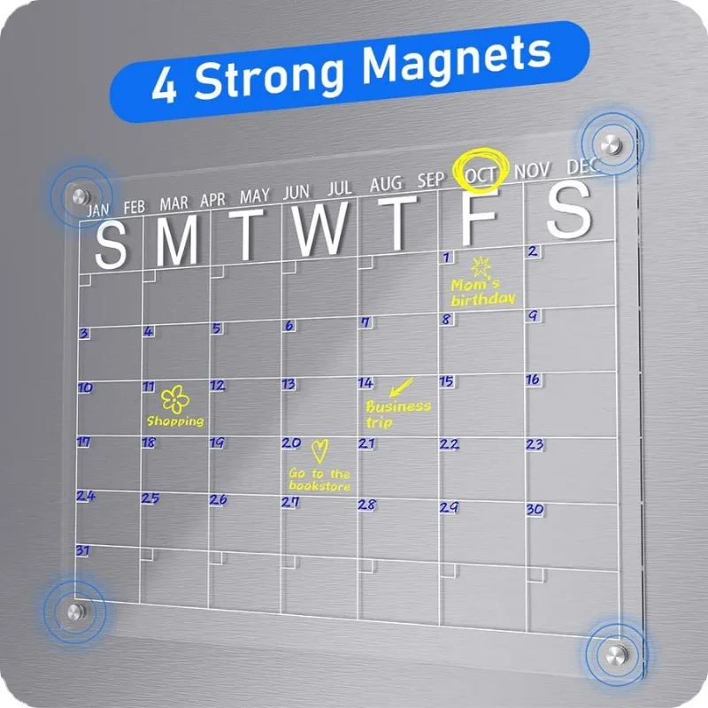 acrylic magnetic memo boards for fridge  dry erase board calendar reusable planner  acrylic board for refrigerator