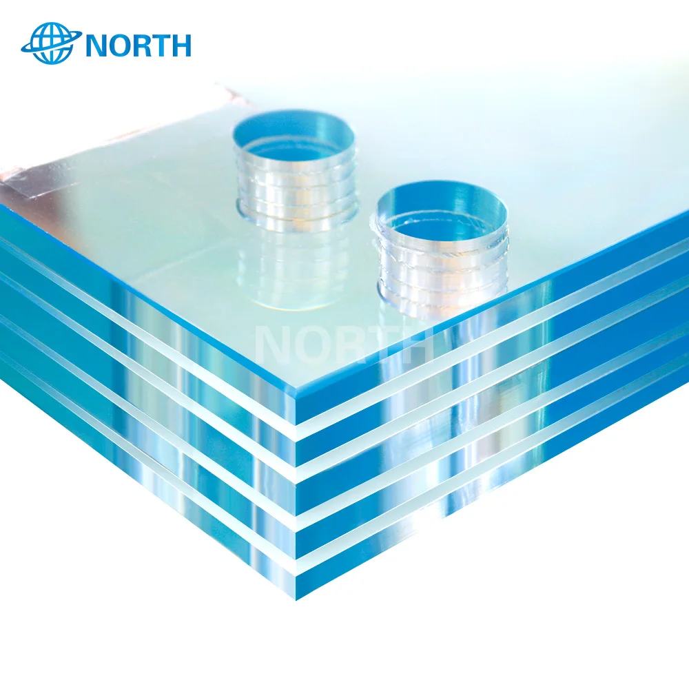 Large size curved double laminated glass price per square meter