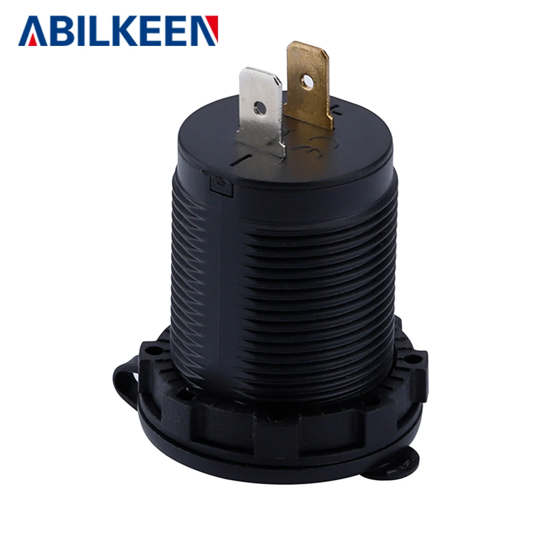 4.2A Double USB Panel Mount 12V 5V 1A 2.1A weatherproof power socket marine Electric Dual Twin USB Car Charger For Mobile Phone