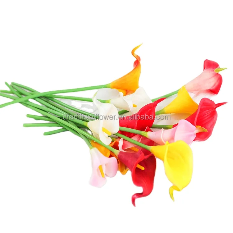 Duofu Gold Supplier Real Touch Calla Lily Wedding Bouquet Wholesale Artificial Bouquet  calla lily silk flowers