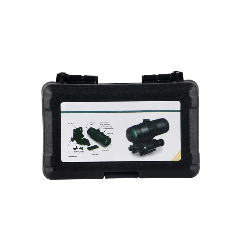 Outdoor Tactical Aluminum Optics Magnifier with Flip Side Scope Mount 3x Magnifier For Red Dot Sight Hunting Scope