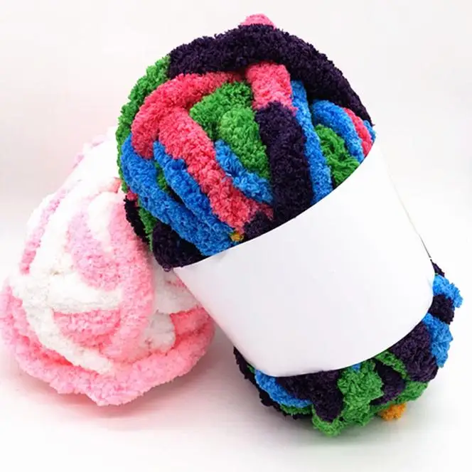 Factory Chenille Yarn Chunky Bulky Thick Crochet Thread Super Soft Velvet Knitting for Dog Blanket Cat Bed Winter Hat Sofa Pad