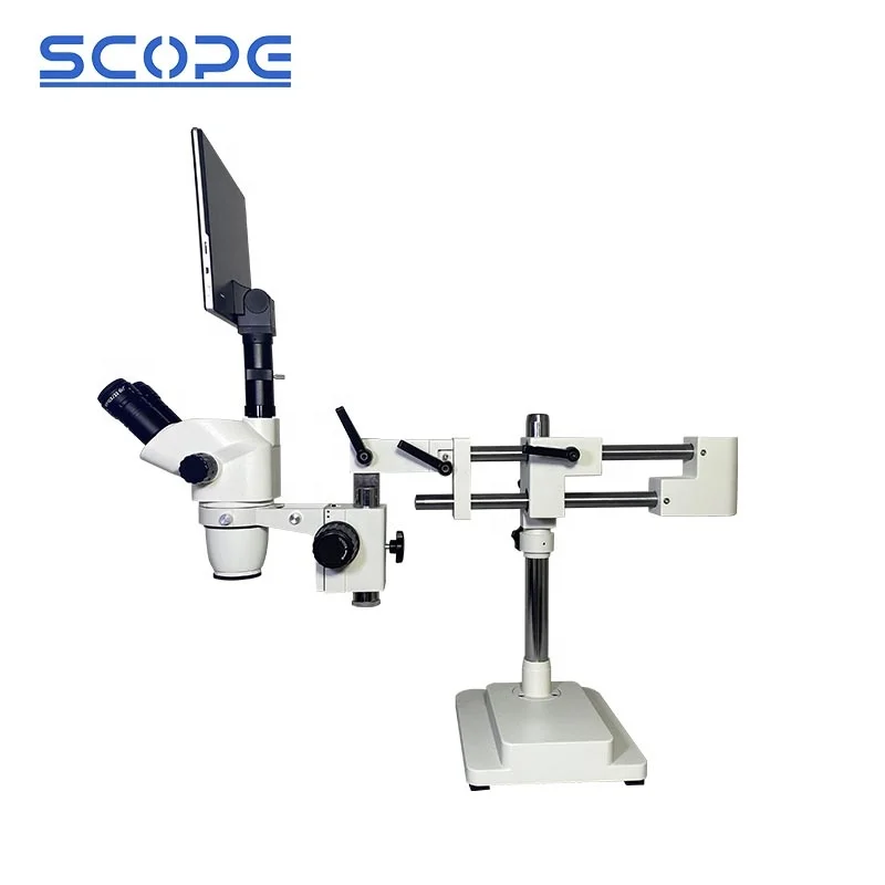 6.5X~45X Double Arm  Universal Stand SZX6745-UD2Trinocular Zoom Stereo Microscope
