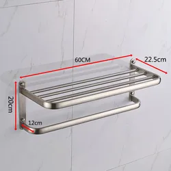 hotel style wall mount stainless steel towel rack towel shelf bathroom rack