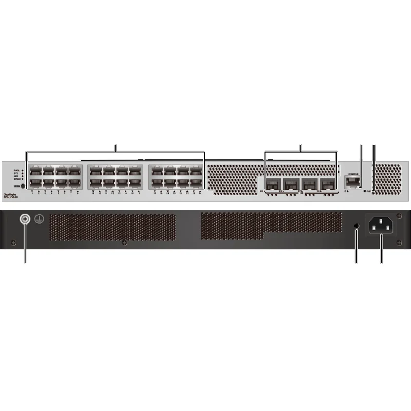 S5735-L24T4X-QA1 (24*10/100/1000BASE-T портов 4*10GE SFP + мощность переменного тока) 24-портовый гигабитный коммутатор