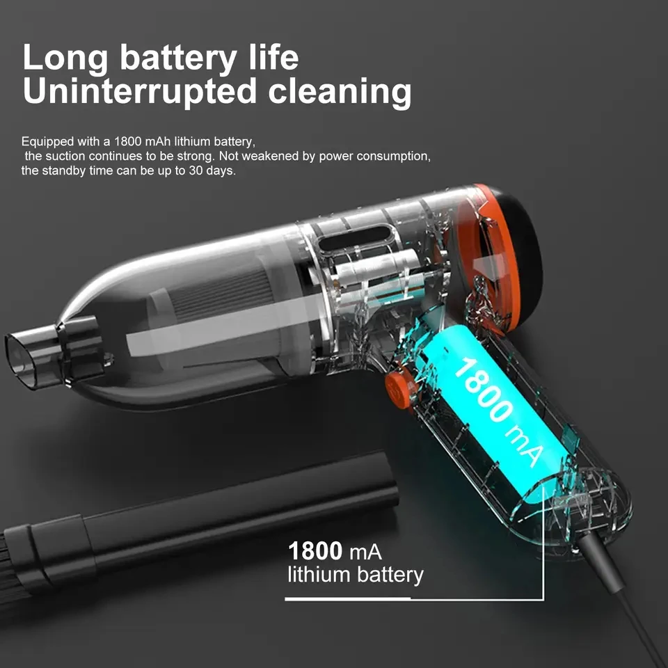 Top-Ranking Powerful Electric Pet Wireless Wet And Dry Vacuum Cleaner Portable Mini Handheld Mini Cordless Car Vacuum Cleaner