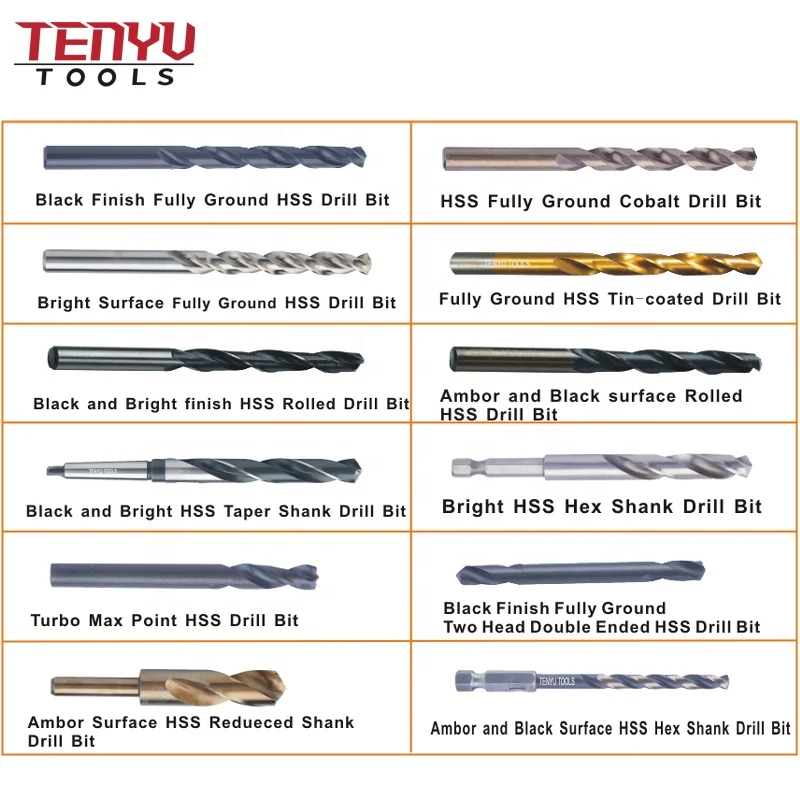 Twist Metal Drill Bit brocas para metal Hss Steel Drill Bit Set for Stainless Steel