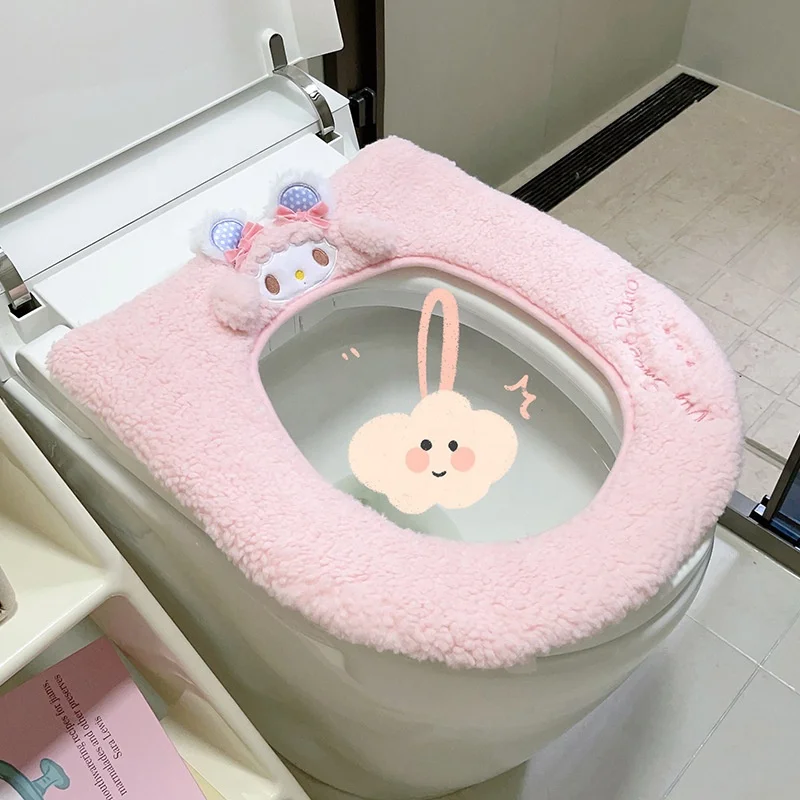 Cartoon Winter Plush Melody Toliet Seat Cushion Warm Kids Cute Toilet Seat Cover
