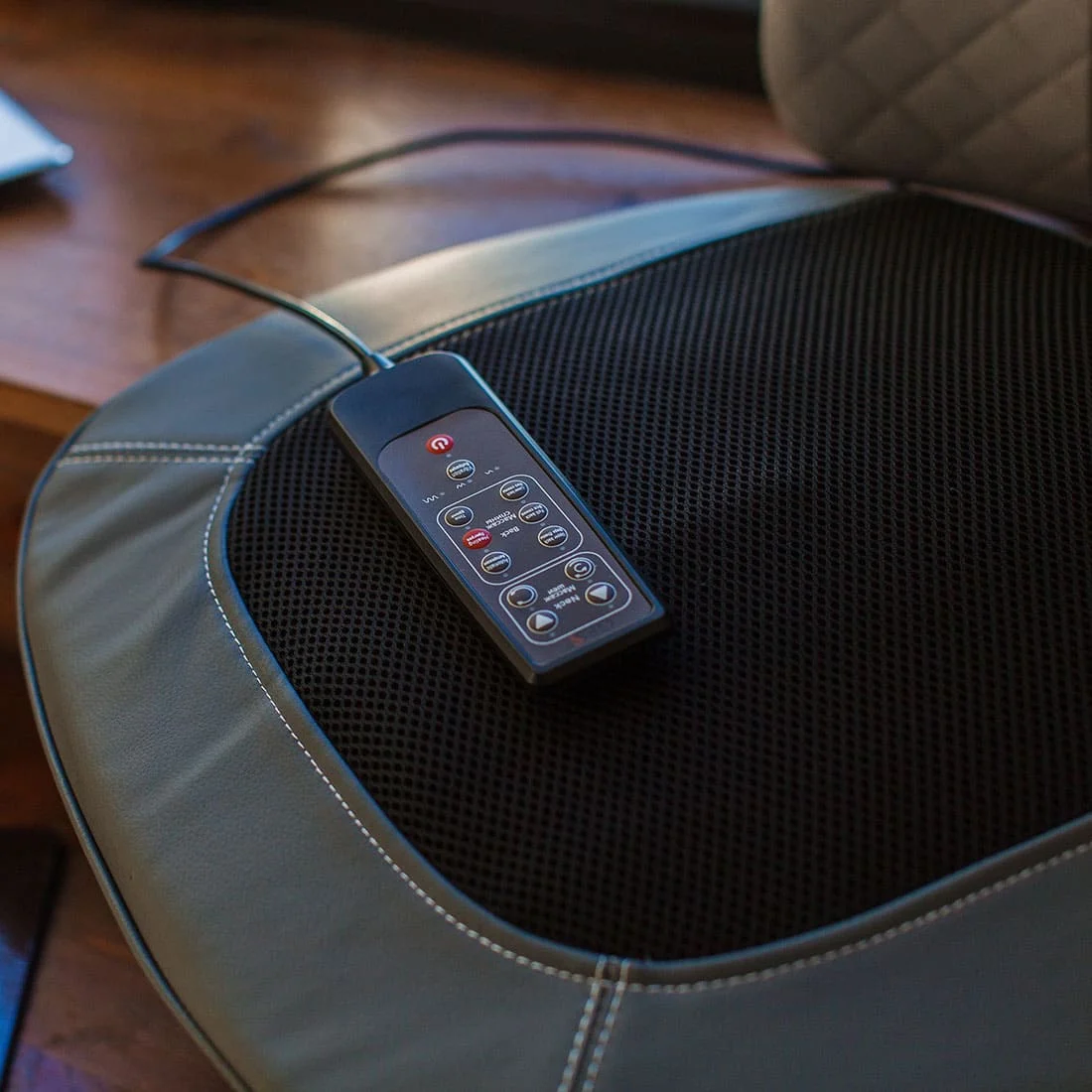 Whole Vibration Car Seat Massage Cushion with Heating Function for Car Home Office Use, Full Body Massage Mat