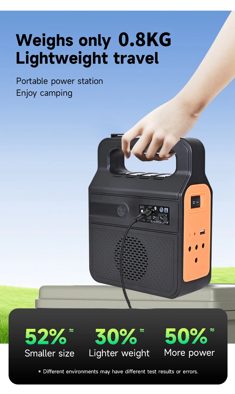Fashion Rechargeable Light Home Oanel With Panel Battery Portable Power Station Outdoor Solar