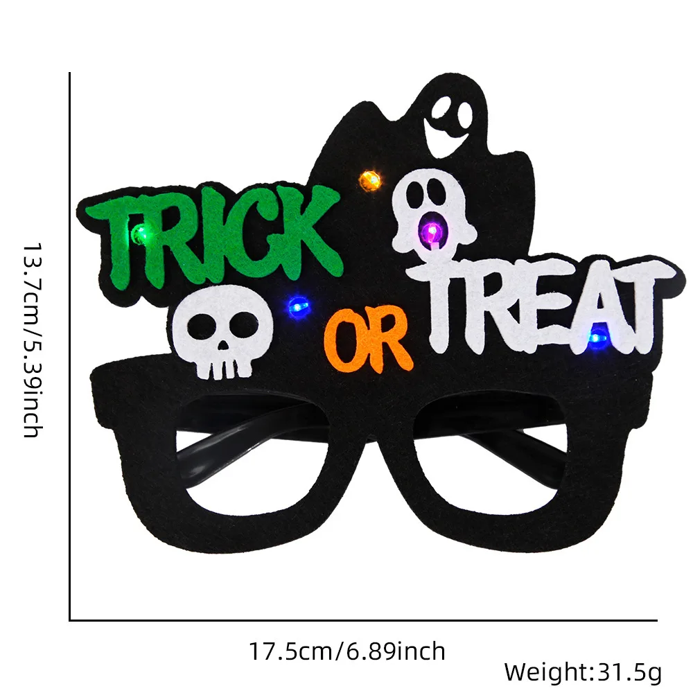 Halloween Thanksgiving Glasses Harvest Festival Party Dressing Ghost Day Party Decoration LED  Turkey Pumpkin  Eyeglasses Frame
