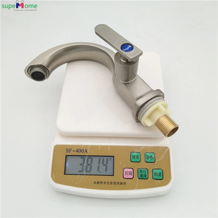 Good Price Moon Style Chromed Basin Faucet Wash Taps Plastic Single Handle Cold Water Black Kitchen Modern Contemporary Ceramic