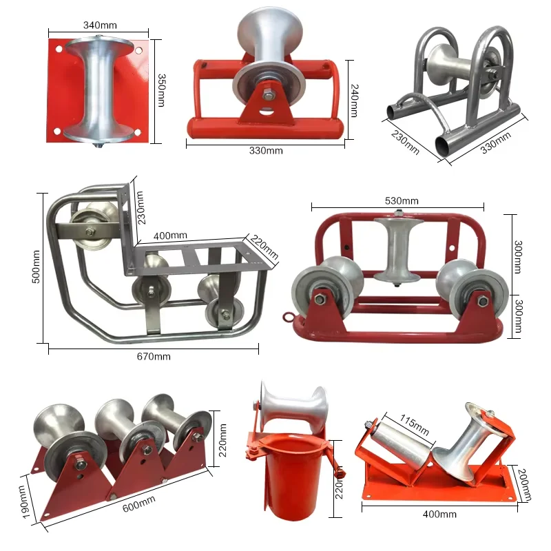 Aluminum Cable Pulling Roller Ground Cable Pulley Corner Cable Laying Roller Nylon Guide Rollers
