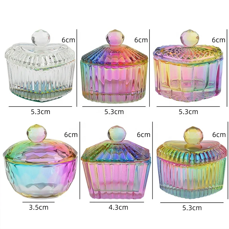 Crystal Nail Cup Cosmetic Container Crystal Bowl Manicure Washing Cup Liquid Acrylic Monomer Crystal Dappen Dish