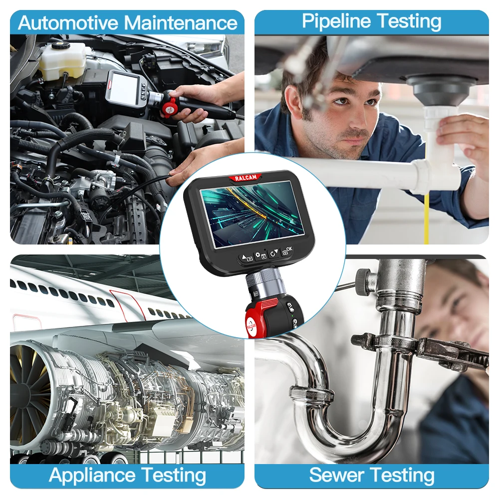 Hot Selling 2Mp Borescope Camera With 4.3Inch Ip67 Waterproof Screen Industrial Video Endoscope For Android
