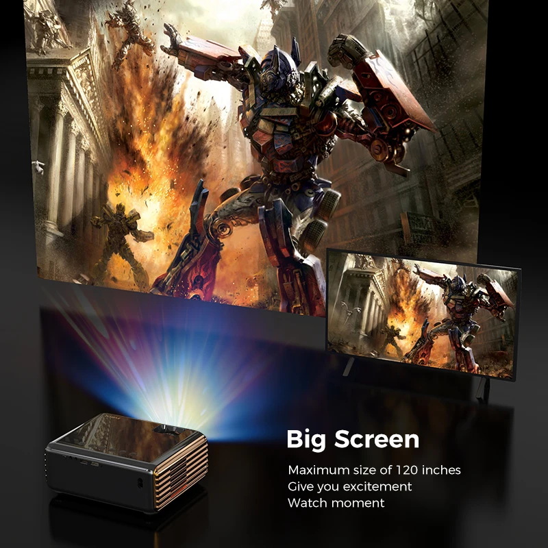Видеопроектор XIDU T1 Full HD 1080P 6500 высокой яркости ЖК-видео лазерный голографический мобильный портативный проектор
