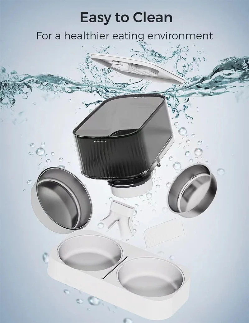 Automatic Cat Feeders for 2 Cats WiFi Cat Feeder Smart Pet Feeder for 2 Dogs