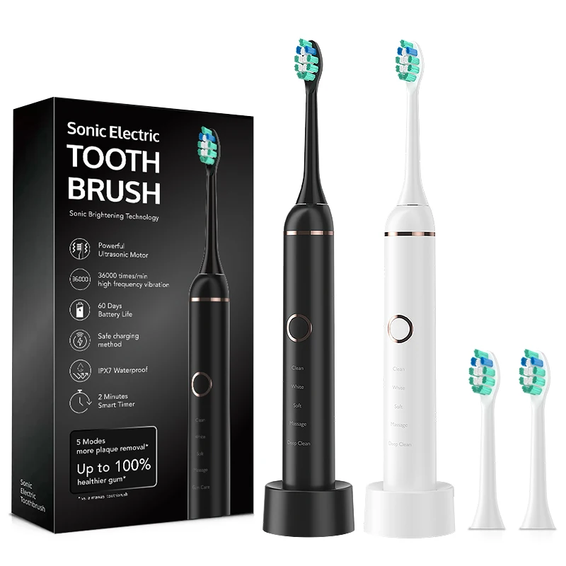 2024 оптовая продажа электрическая зубная щетка для взрослых ультразвуковая автоматическая электронная умная звуковая электрическая зубная щетка