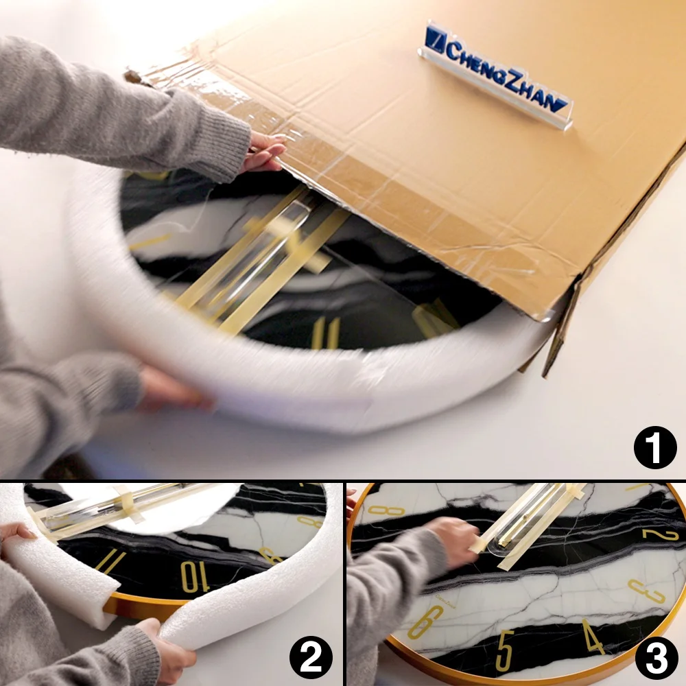 Tempered Glass Mute Quartz Clock Wall Clock for Living Room Home Decoration Clock  Wall Watch