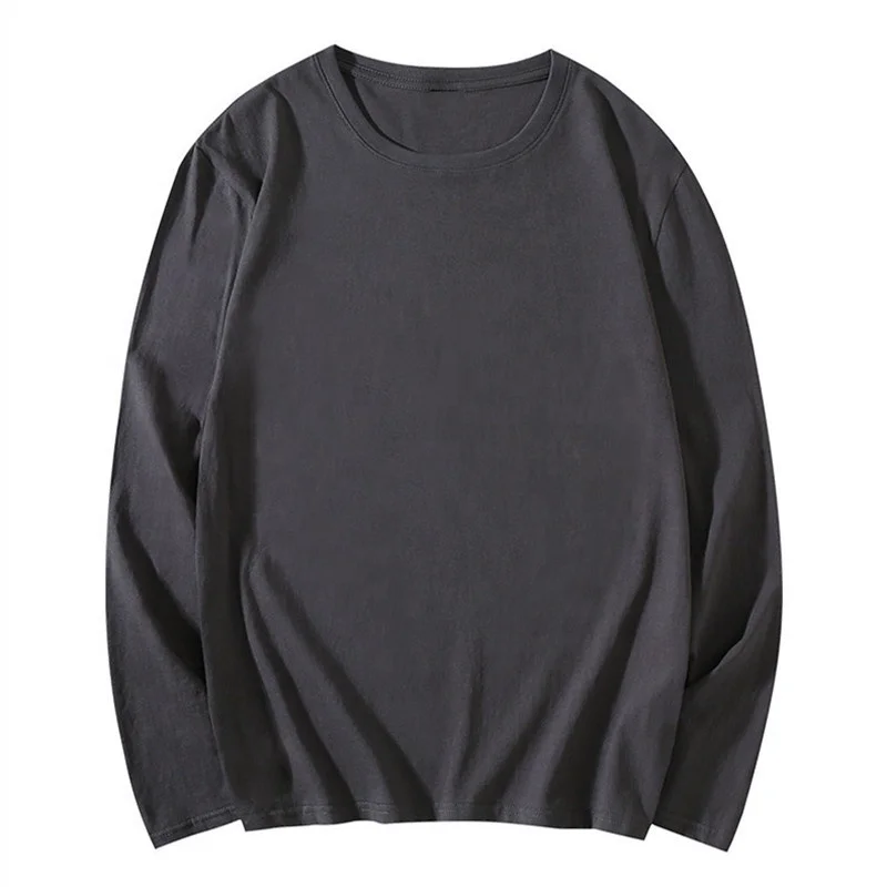 Cheap price custom long sleeve t shirt men 100% organic cotton oversized graphic t-shirts for