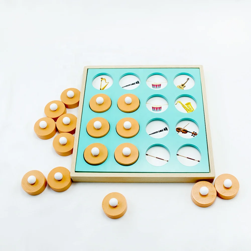 Educational Children Logic Thinking Wooden Memory Chess Montessori Matching Brain Memory Box Card Game
