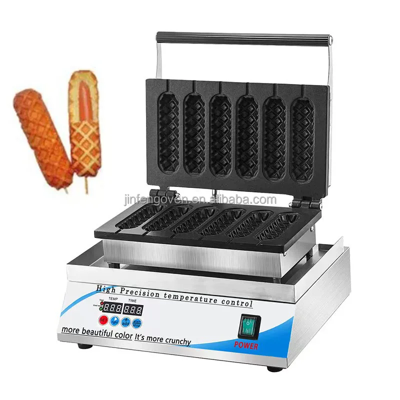 commercial electric hot dog waffle maker machine / corn dog maker / waffle grill