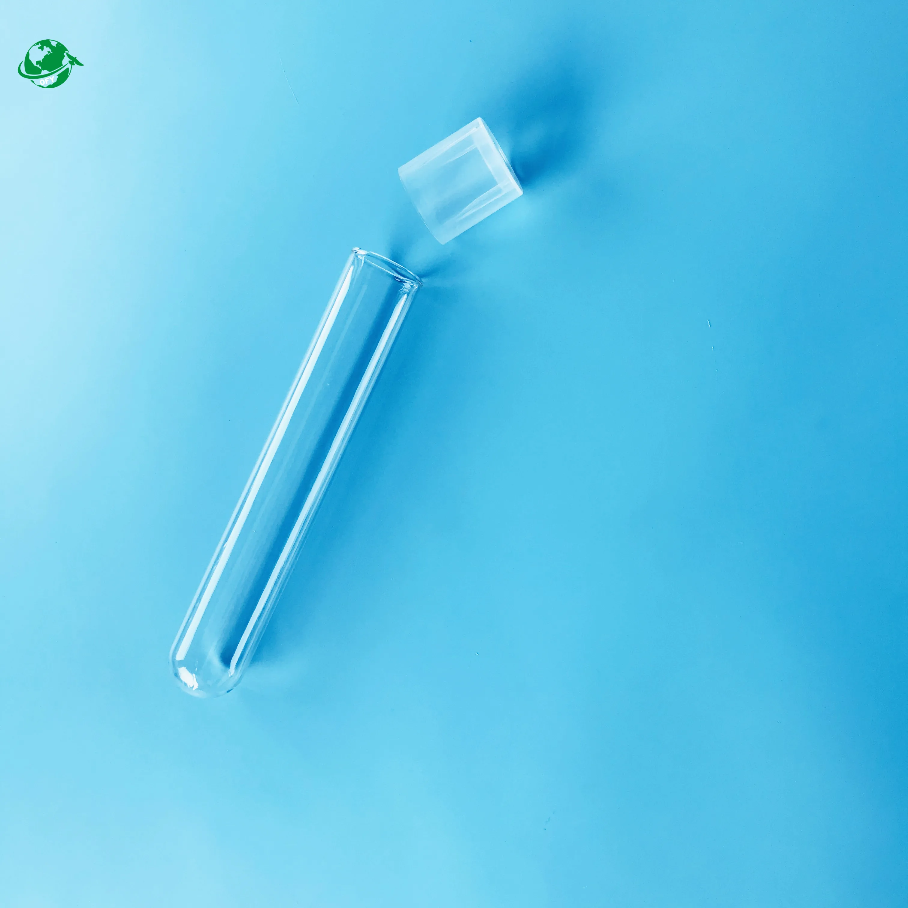 Термостойкая прозрачная стеклянная трубка 25 мм для лабораторного использования с тканевыми культурными колпачками для упаковки растений