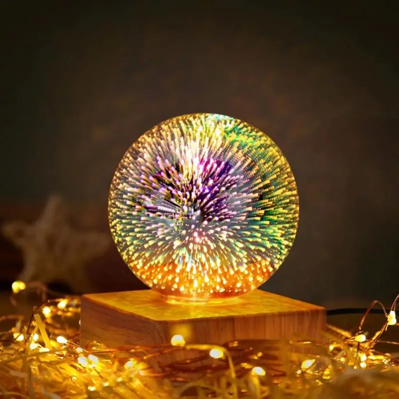 Hot Selling Decorative 3D LED Bulb G125 Colorful Fireworks Ball Lights Star Shine Oversize Globe Lamp