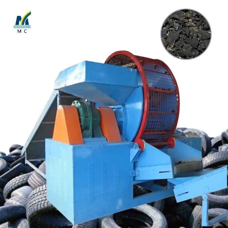 Silicone rubber tire waste plastic bottle shredder rubber crusher