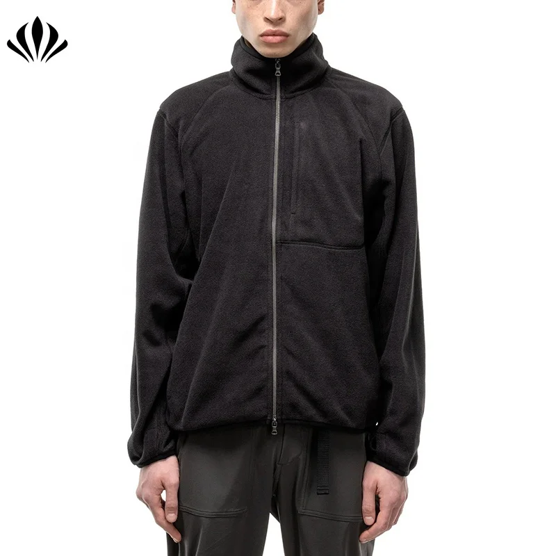 Polar Fleece Jacket Men Full Zip Jacket Outdoor Warm Casual Coat