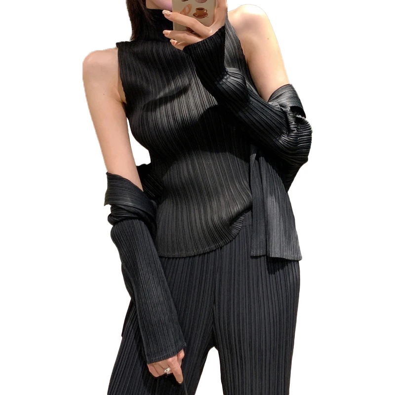 
Wish Hot Sell Women Three Pieces Of issey miyake Clothing Woman Suit Elegant Casual Suit 