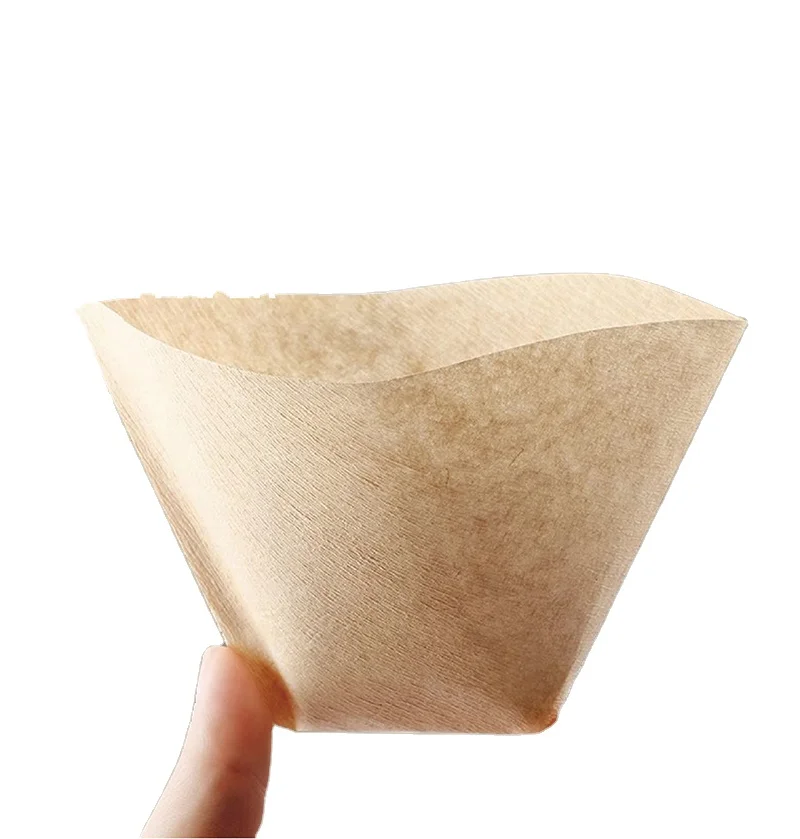 Wholesale  Universal corrugated Pour OV Shape  Coffee Filter Paper White/Brown Color Customized Packed Coffee Filter Paper
