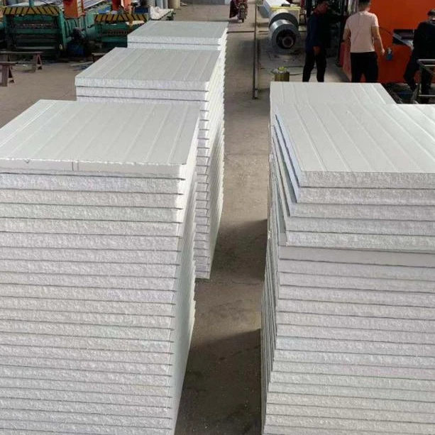 Prefabricated metal construction building materials EPS sandwich wall panel for sale
