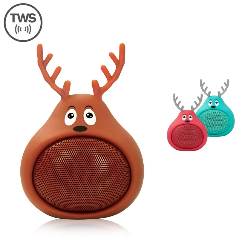 
EN71 Certificated China Portable Speakers Audio System Sound with TWS Christmas Reindeer 