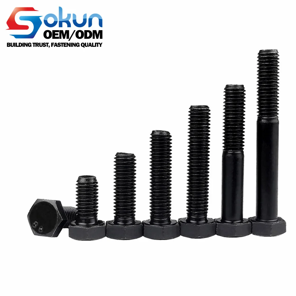 DIN 933 Chrome Plated Steel Hex Head Screws M10 Size with M4 Thread Various Lengths-Zinc Plated