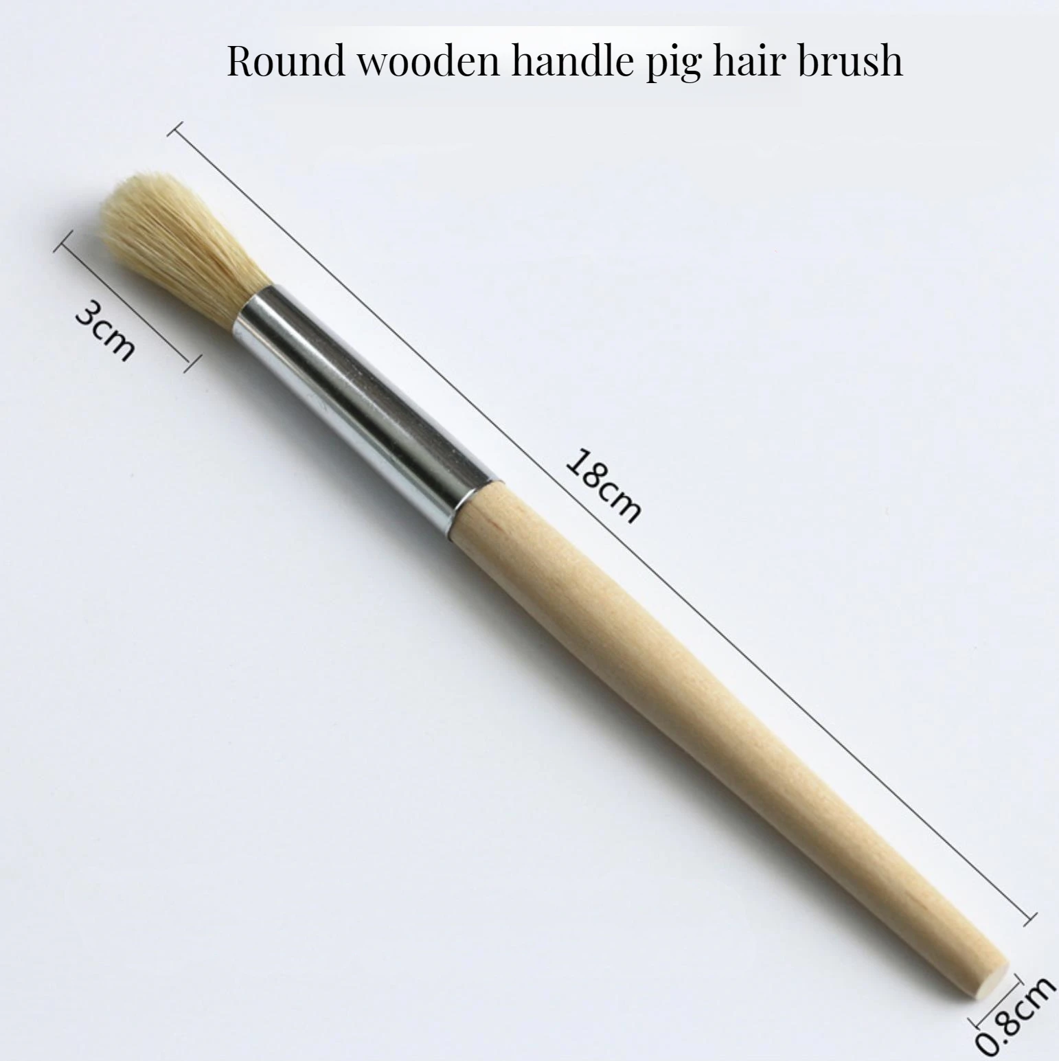 Customized Curved Bamboo Wood Cleaning Brush Detachable Long Handle with Wild Boar Sisal Bristles for Coffee Tableware