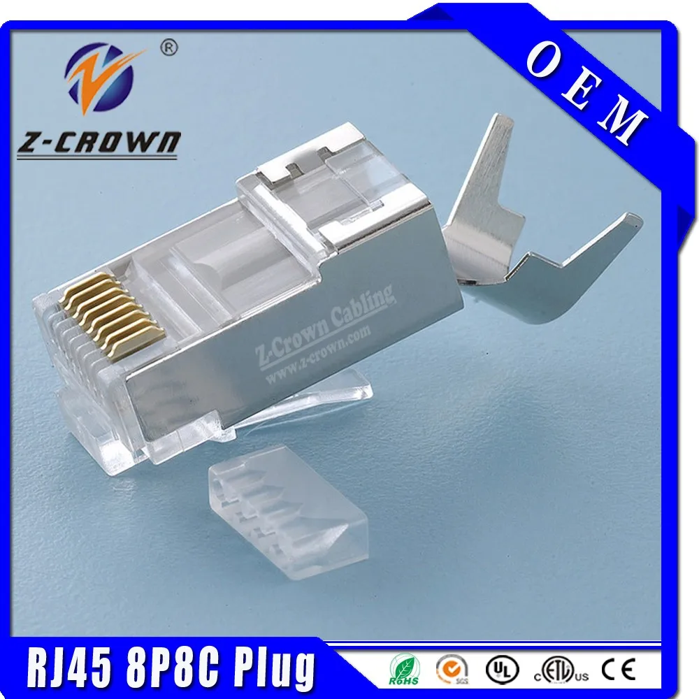 Utp ftp Cat6 panel mount splitter 4 port 8p8c rj45 connector with gold plug