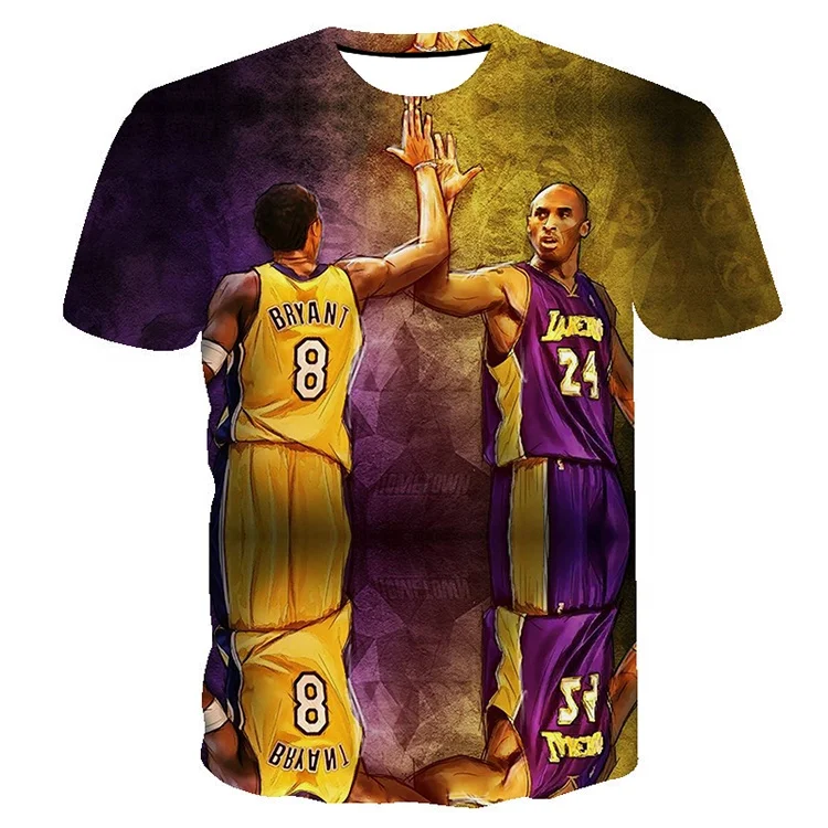 
Kobe 3D Print Shirt Bryant Jersey T-Shirt customized dry fit shirt Basketball Super Star Kobe T Shirt 