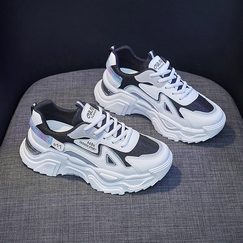 Ladies wholesale PU upper walking style  customize shoe for Summer Trend Light  OEM RB sole hot sell  low MOQ fashion sneaker